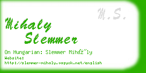 mihaly slemmer business card